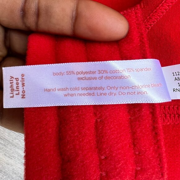 Cacique Bra‎ 42DD Red Lightly Lined No-wire - Picture 8 of 11